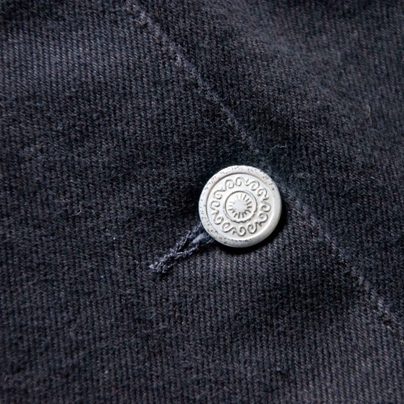 JTG 90's style Black Demin Button Up Skirt Sz 11 - Picture 4 of 6